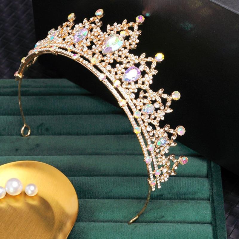Bridal Crown Tiara Birthday Party Headband Rhinestone Queen Hair Accessories Wedding Dress Crown