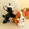 23CM Party Dog Plush Toy Corgi Bulldog Husky Cute Super Soft Birthday Gift Doll Send Friends Festive Decoration
