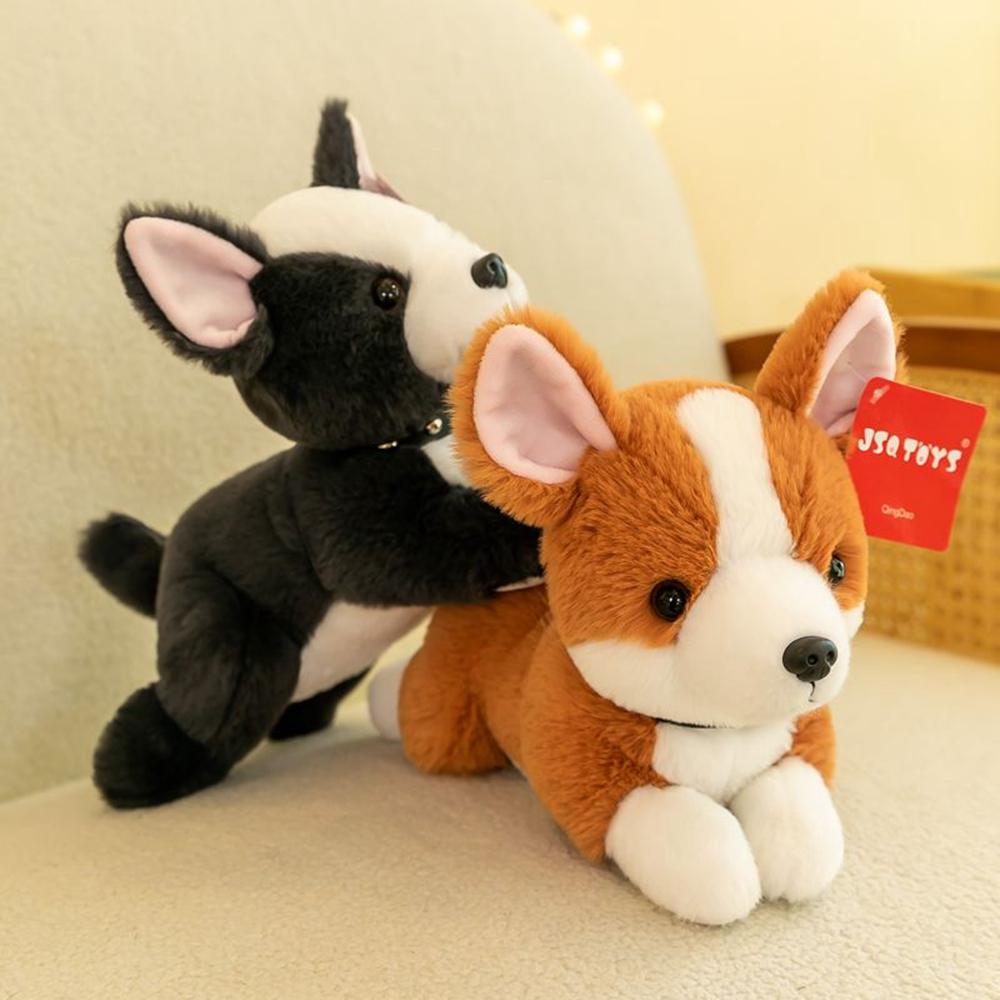 23CM Party Dog Plush Toy Corgi Bulldog Husky Cute Super Soft Birthday Gift Doll Send Friends Festive Decoration