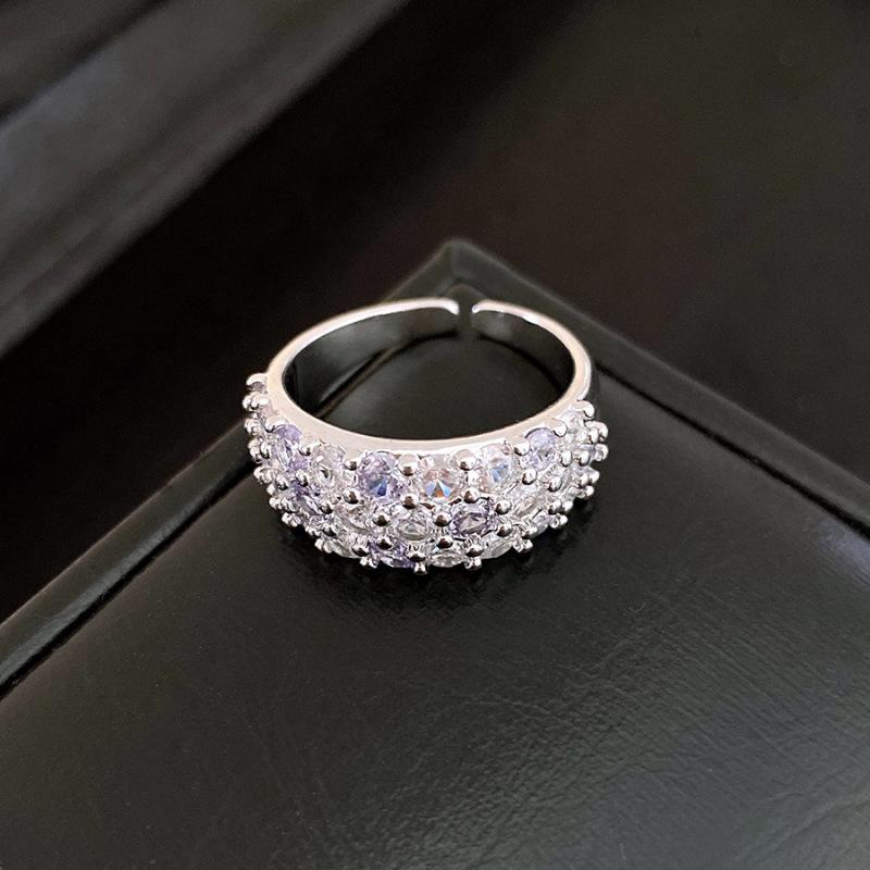 Gold-Plated Diamond Inlaid Sugar Ring - High-End Luxury Fashion Jewelry