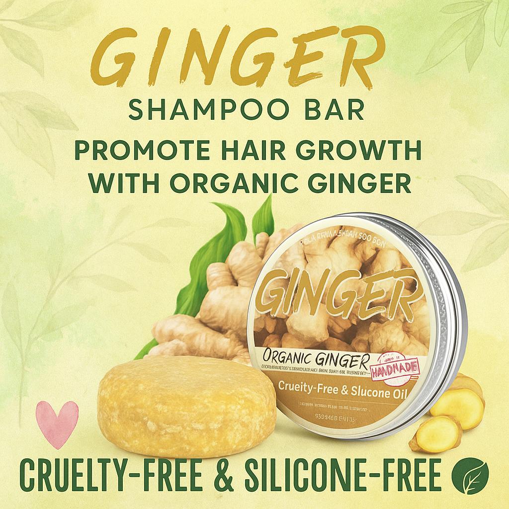 Nouveau Gingembre fait à la main croissance des cheveux shampooing savon traité à froid cheveux shampooing barre 100% Pure plante cheveux shampooings soins des cheveux