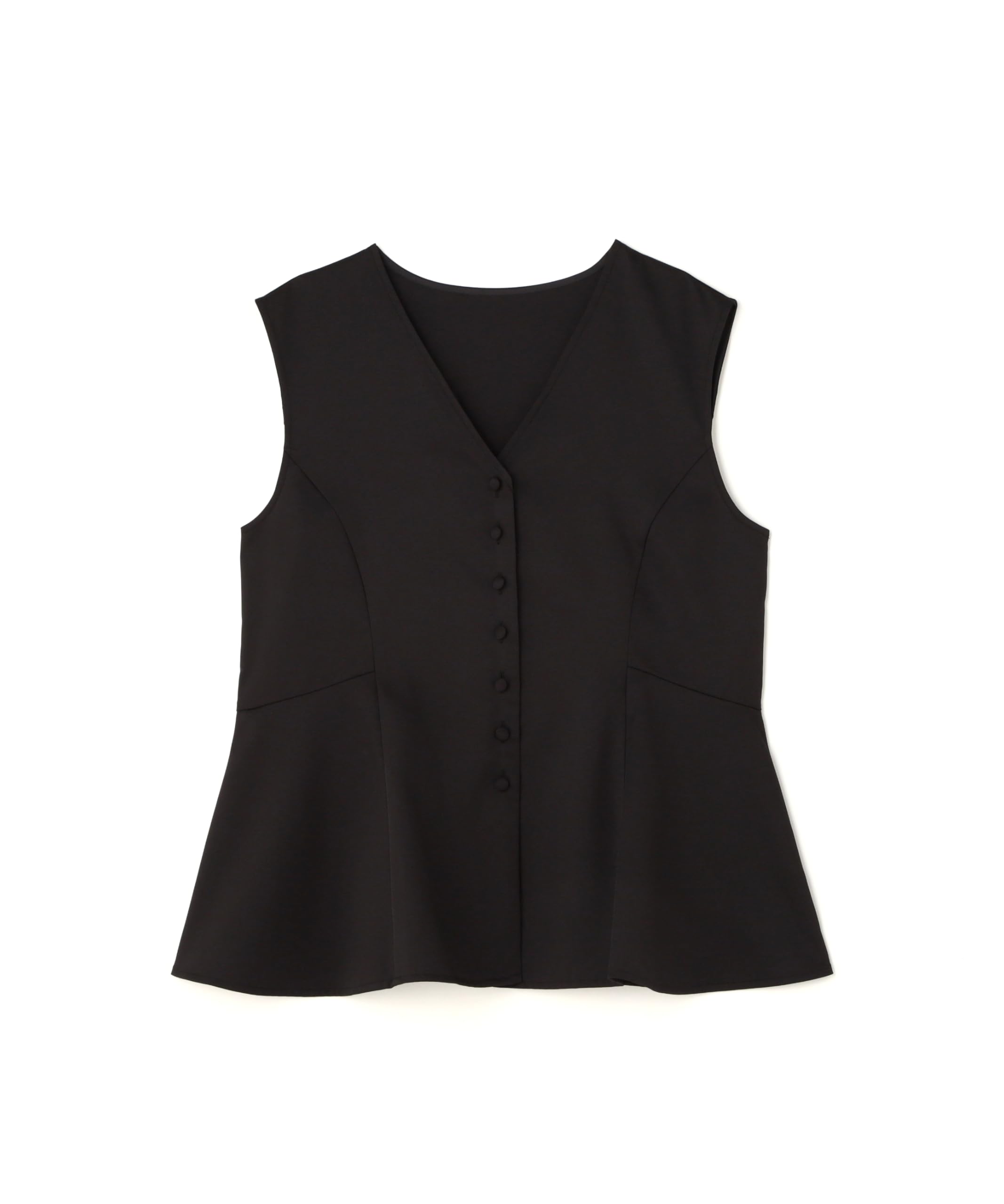 

Natural Beauty Basic Peplum Black Women s V-Neck Blouse, чёрный