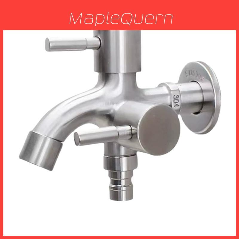 Stainless Steel Washing Machine Faucet With Dual Control For Laundry Room Use