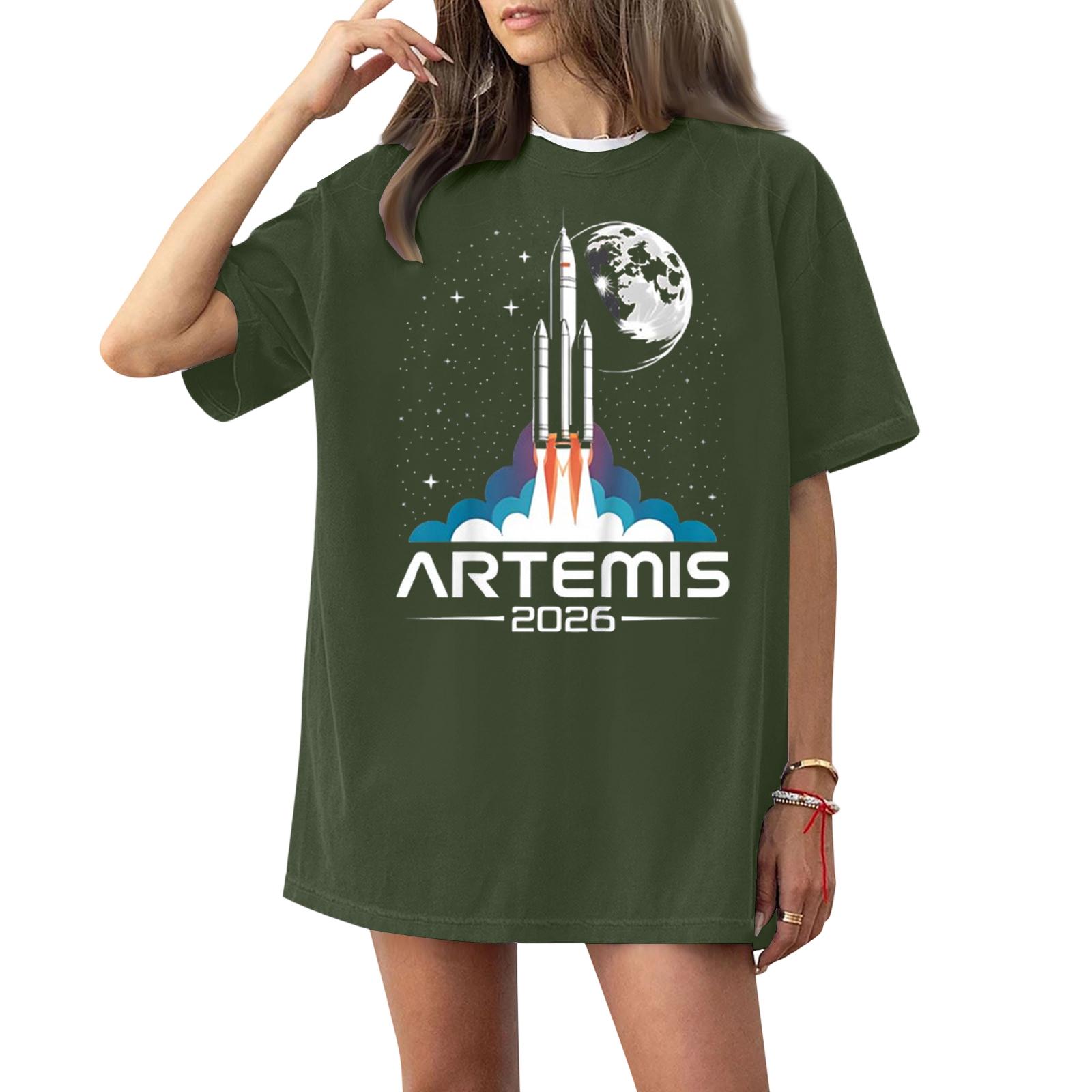 

Женская модная повседневная футболка с коротким рукавом и принтом, топ с круглым вырезом L армия зеленый