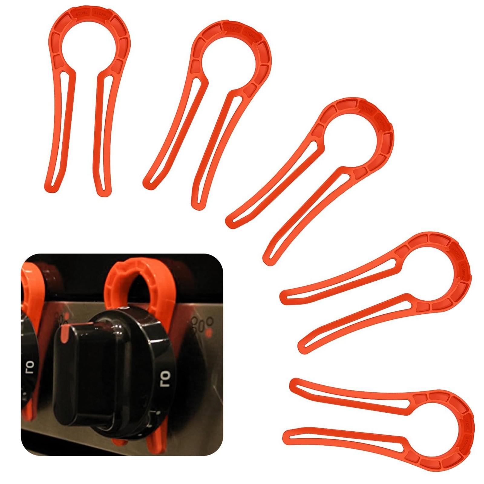 

5 шт. замков для ручек духовки для безопасности и защиты, крышки для ручек духовки с защитой от детей и детей, защищающие духовку Gua One Size оранжевый