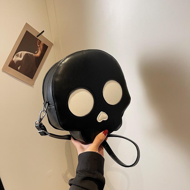 

Нишевая причудливая сумка-скелет маленькая женская новая высококлассная для поездок на работу забавная сумка-мессенджер сумка для мобильного телефона чёрный