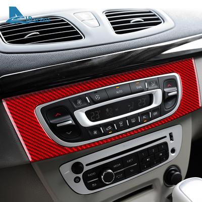 Real Soft Carbon Fiber Sticker For Renault Fluence Megane 3 RS 2009 2010 2011 2012 2013 2014 2015 LHD RHD Car Central Control CD