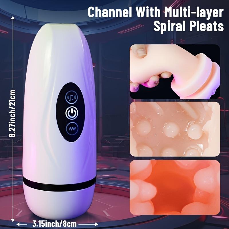 Male Masturbator Cup Automatic Sucking Vibration Penis Trainer Oral Vaginal Simulatior Blowjob Erotic Adult Sex Toys for Man 18+