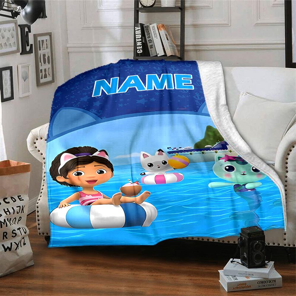 Customizable Gaby's Bubble House3 Throw Blanket – Personalized Name, All-Season Cozy Snug Blanket, Machine Washable, Personalized Blanket