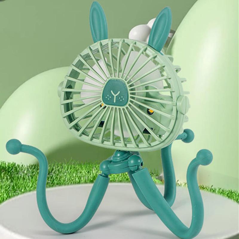 Stroller Fan Handheld Octopus With Flexible Tripod For Car Seat Bed Bike Usb Rechargeable Table Fan For Workspace Baby Room Outdoor