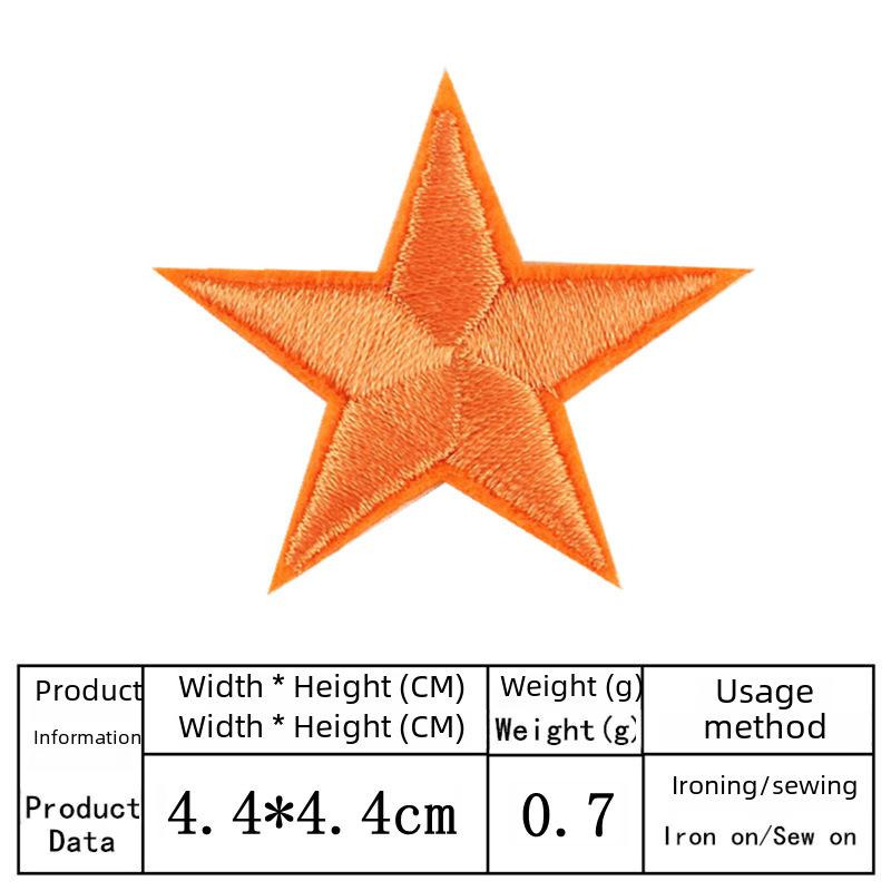 Stoffabzeichen mit fünfzackigem Stern-Stickerei