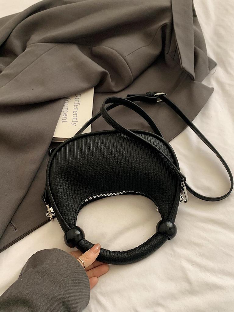 Sac à main plissé en forme de croissant pour femme Automne 2025: Sac à Bandoulière Unique et Sac Bandoulière à la Mode