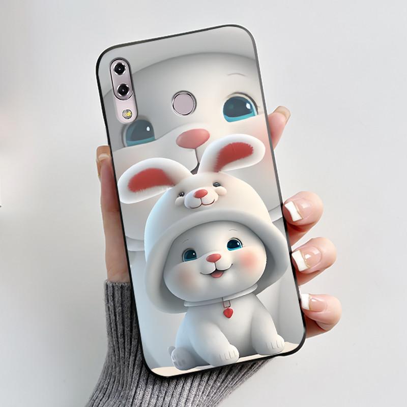 Für ASUS Zenfone 5 ZE620KL ZF620KL X00QD 5z ZS620KL Z01RD Hülle Luxus Süßes Liebes Kaninchen Lustig Schwarz Weiche TPU Silikon Rückseite