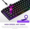 NZXT FUNCTION MINITKL Gaming Keyboard Black KB593 KB-175US-BR