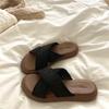Bohemian island wind~! French gentle ins thick-soled slippers women wear non-slip beach slippers in summer