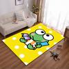 Cartoon Frog Carpet with Yellow Polka Dot Background for Kids Room Suitable for Use As an Anti-slip for Living Room Bedroom Sofas