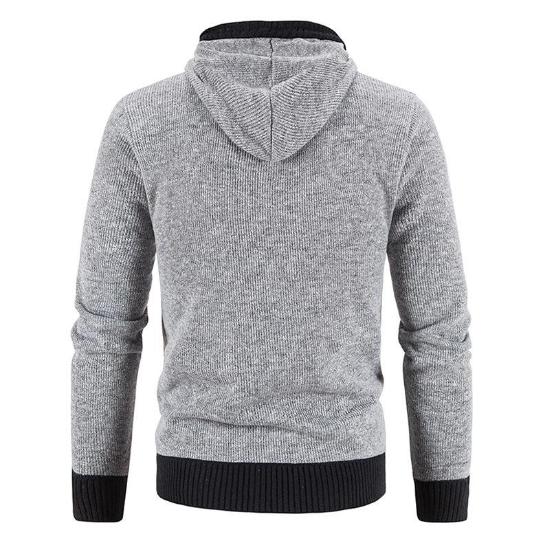Men's Trendy Autumn/Winter Hooded Wool Cardigan Sweater