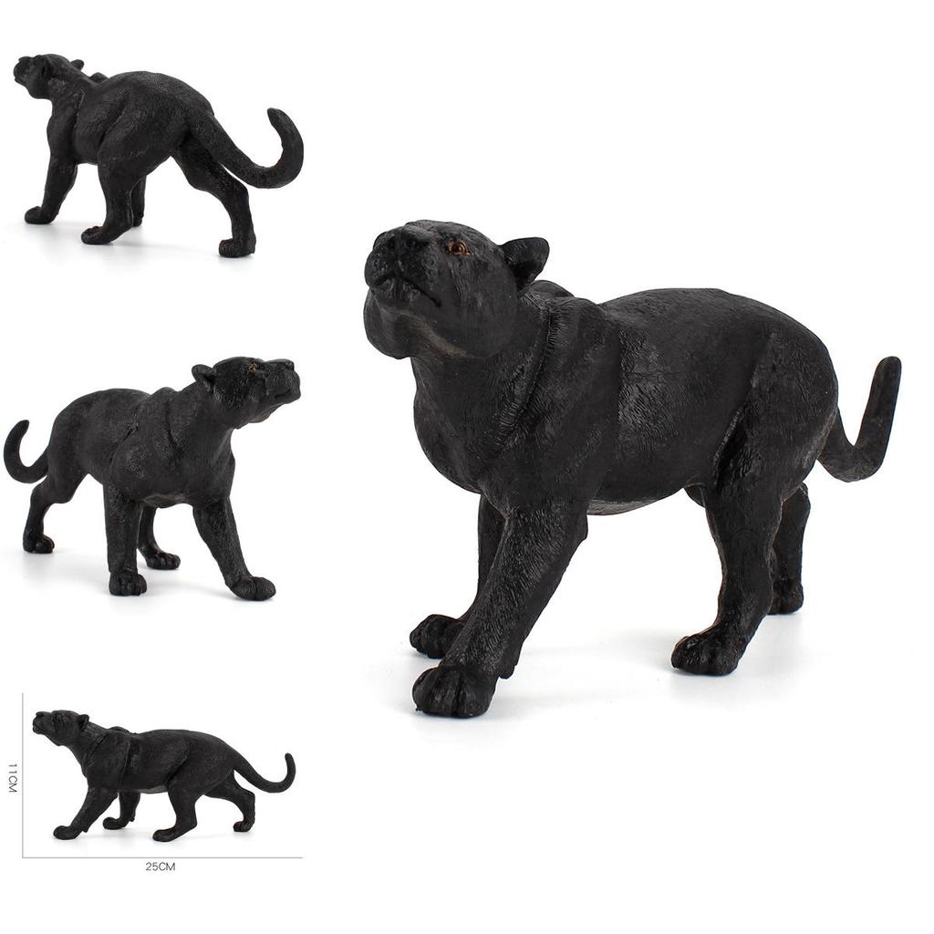 Figurine Animalière Pvc Panthère Noire avec Design Authentique pour les Passionnés de Nature
