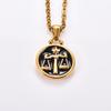 Stainless Steel 12 Constellation Pendant Necklace for Women Gold Zodiac Sign Charm Astrology Metal Jewelry Birthday Gift