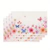 4pcs Romantic Butterfly Floral Placemats – Washable Table Mats, Ideal for Dining, Weddings & Home Decor, Perfect Gift