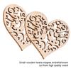 10pcs Hollow Love Hearts Shape Wooden Art Craft Decoration for Home Wedding