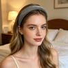 Damen Stirnband Funkelnde Strasssteine Schwamm Verdickte Füllung Rutschfestes Design Haarreif Flexible Passform Haaraccessoire
