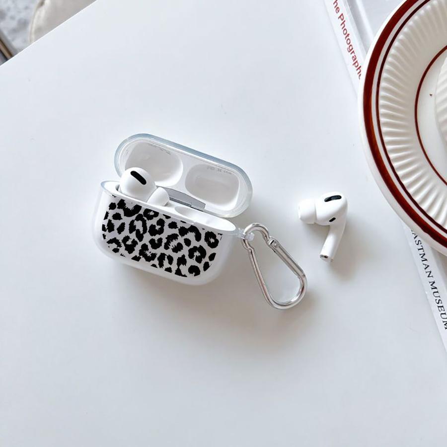 Leopard Print Art Pattern Clear Earphone Cases Cover Case For Airpods 4 1 Pro3 2 3 Pro2 Pro