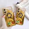 Horse Head Treasure Tree For iPhone 16E 15 Pro 14 13 Plus 12 mini 11 15Pro 14Max 13Plus XR Xs 16 Pro Max Golden glass phone case