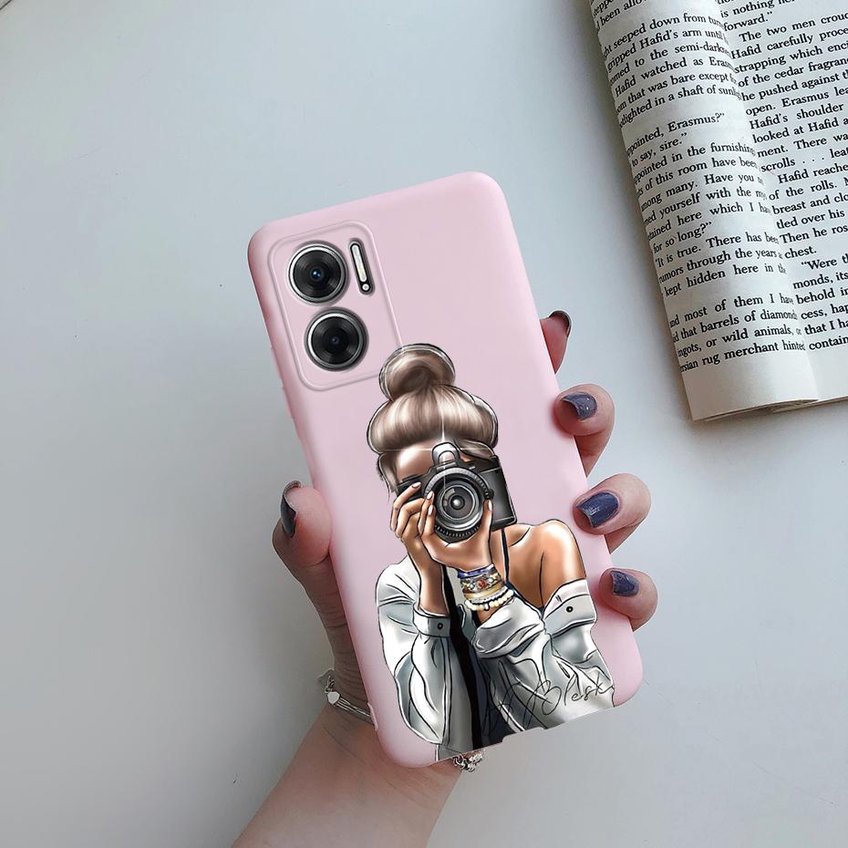 Case For Xiaomi Redmi 10 5G Case Silicone Soft Cute Pretty Girls Cover Funda For Xiaomi Redmi 10 5G 22041219G 22041219NY Bumper