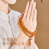 Wild Old Peach Wood Bracelet108Multi-bead women's Buddhist prayer beads natural wooden bracelet for meditation, suitable for both men and women