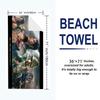 Dynasty Warriors Print Beach Towel, Large Soft Quick Dry Towel for Beach Camping Swimming