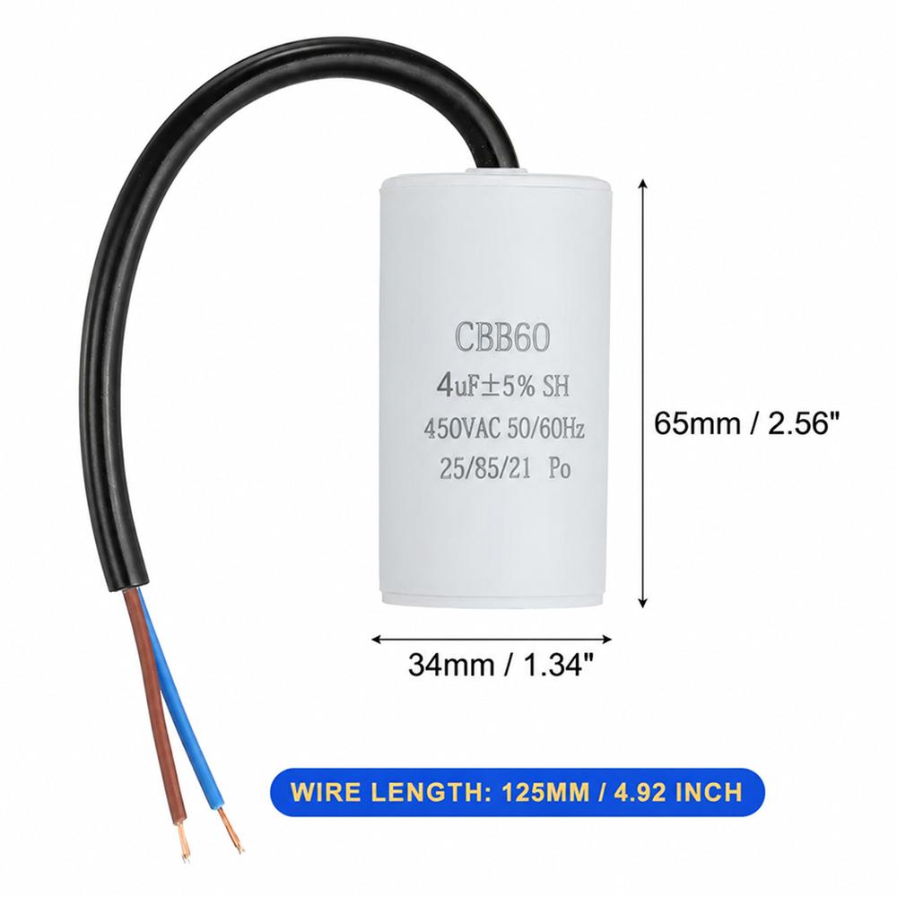 450V CBB60 Capacitor 50/60Hz Water Pump Capacitor Durable Start Capacitor