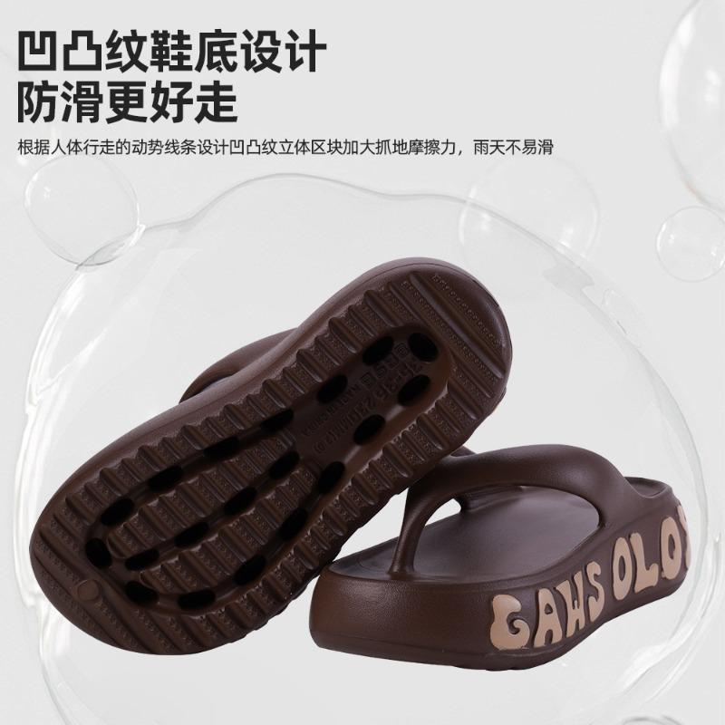 New summer flip-flops women's indoor and outdoor trend versatile non-slip thick-soled EVA beach shoes cool slippers