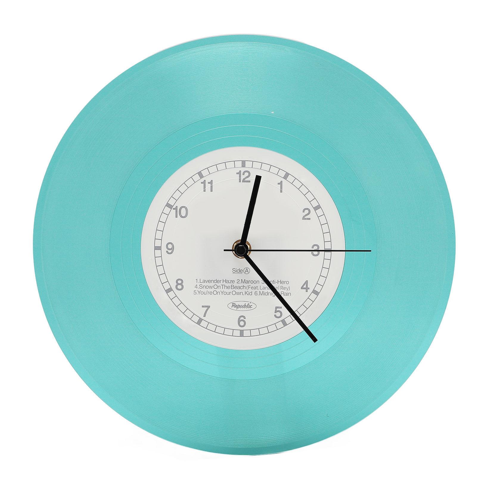 Бесшумные декоративные круглые настенные часы, не тикающие, работающие от батареек, кварцевые, легко читаемые, тихие настенные зелёный