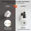 Modern LED Wall Sconces Lamp, 2000mA Battery USB Charging, Touch Controlled 3-level Brightness Modes, 360 Degree Free Rotation