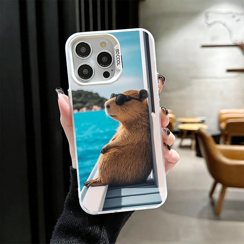 Animal Capybara Cute Soft Phone Case for iPhone 15 16 17 Pro Max 17Air 16E 14 Plus 13 12 Mini Shockproof Cover Back Shell