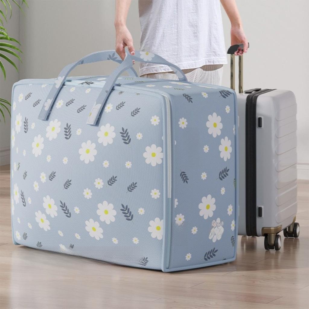 Clothes Organizer Quilt Storage Bag with Handle Wardrobe Sorting Storage Bucket  for Home