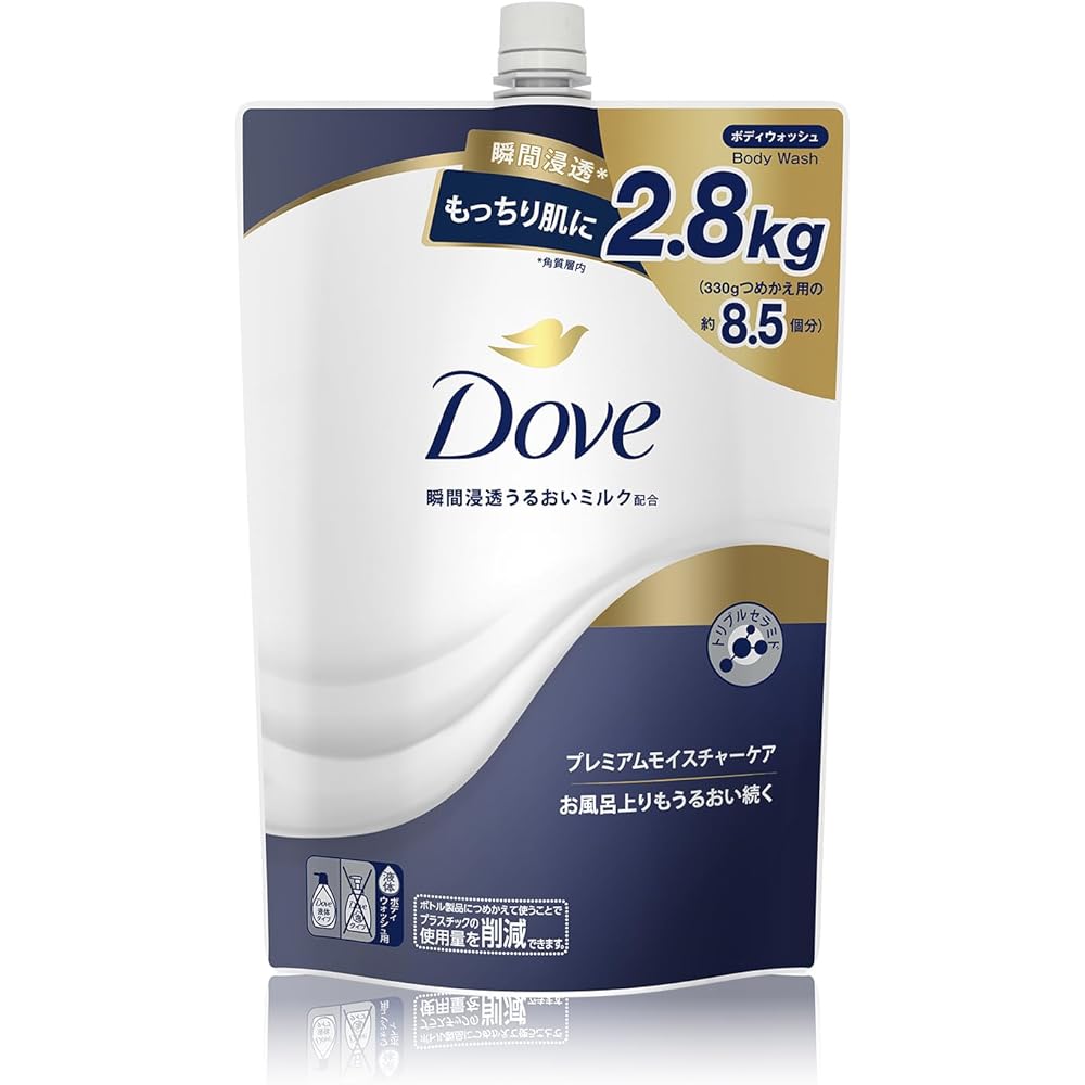 Dove Premium Moisture Care Body Wash Refill 2.8kg with Triple Ceramides for Dry Skin Hydration