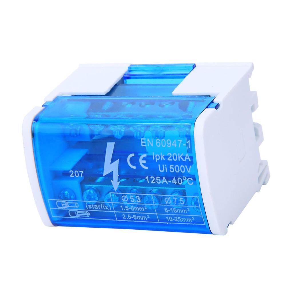 207 Din Rail Terminal Block Distribution Box 125A Distribution Box Electrical Distribution