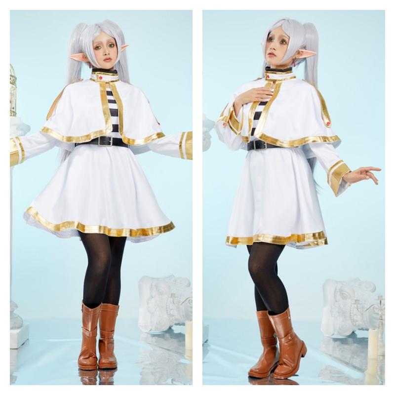 Sousou No Frieren Cosplay Frieren Costume Fantasia Cappotto Camicie Outfit Fantasia Donna Halloween Carnevale Festa Vestiti
