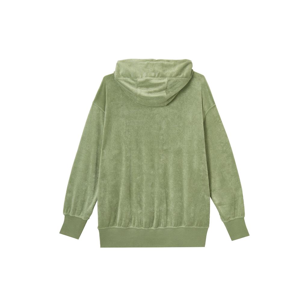 Nike Solid Color Pocket Hoodie Women Tops Green DV7825-386