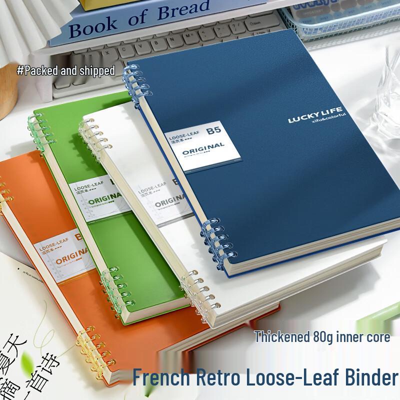 JinZhi 10-Hole Loose-Leaf Notebook - 60 Sheets
