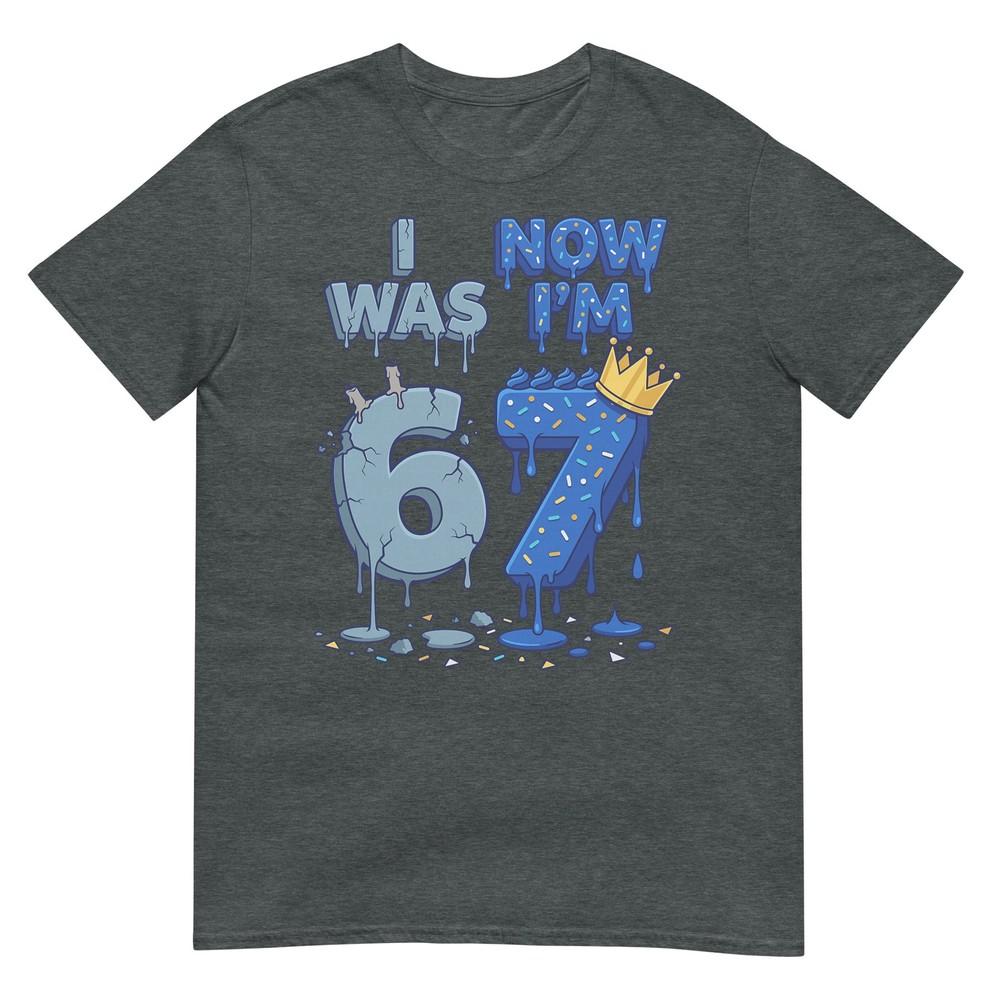 I Was 6 Now Im 7 7th Birthday 6 7 Birthday Boys Tshirt