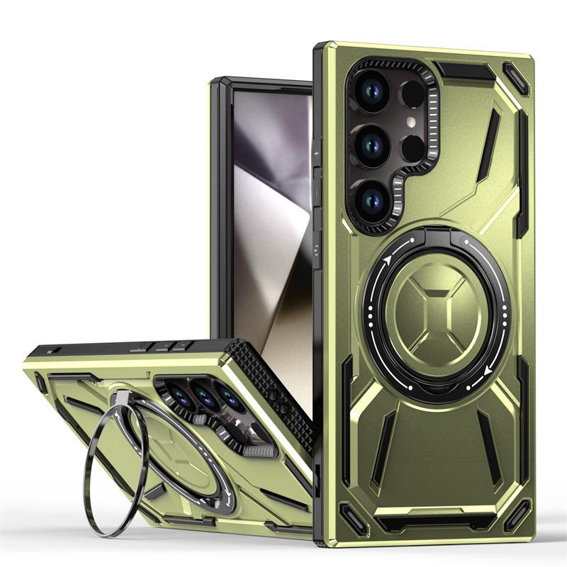 Militärische Stoßfeste Schutzhülle für Samsung S26 Ultra S25 Plus S24 S23 FE Mit Magsafe Magnetischer Ringhalter Handyhülle Galaxy S23 FE