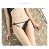 Erotic Panties Sexy Women G-String Contrast Lace Satin Thongs Seamless Thin Belt Female Lingerie Underwear Low Waist Comfortable Bikini Briefs