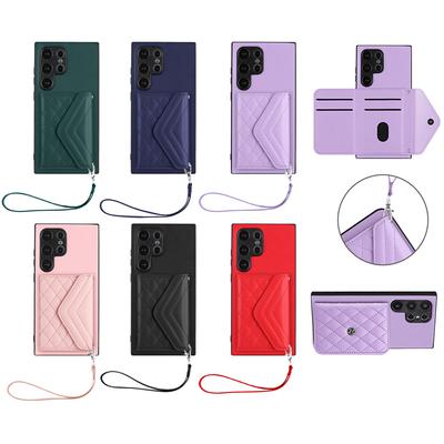 Wallet Card Holder Slots Bracket Cover Phone Case For Samsung Galaxy S20,S21,S22,S23,A12,A13,A14,A15,A24,A25,A33,A34,A53,A54,A55,M55,C55,F15,M15...