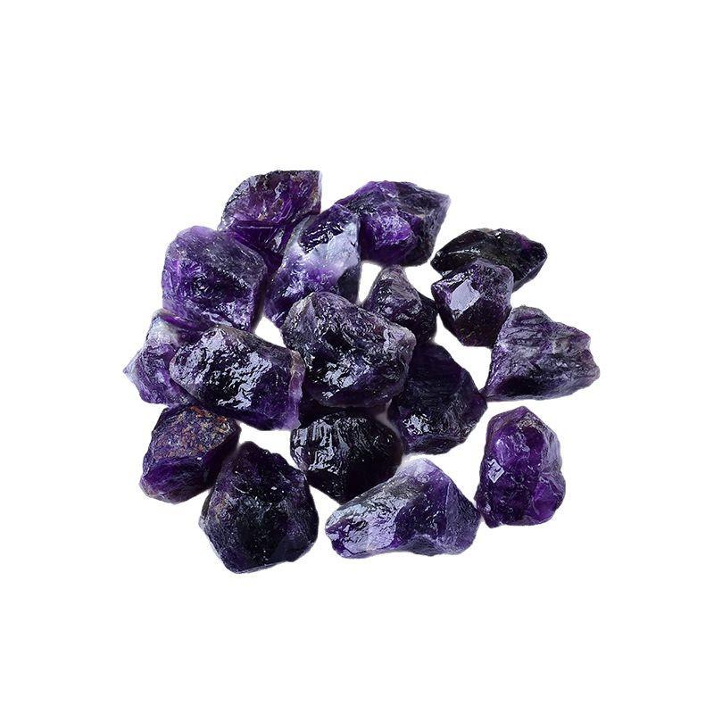 Deep Purple Amethyst Crystal Raw Stone Incense and Decorative Stone for Office, Fish Tank, or Pond