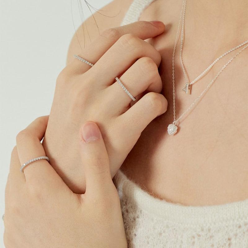 Murmur [925silver]Twinkle Simple Cubic Ring