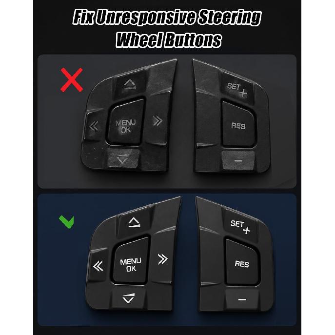 Steering Wheel Button Switch Fit for Land Rover Discovery Replace LR095537 LR095540 | Fit for Rover Discovery Sport 2015-2019 Jaguar XF XE