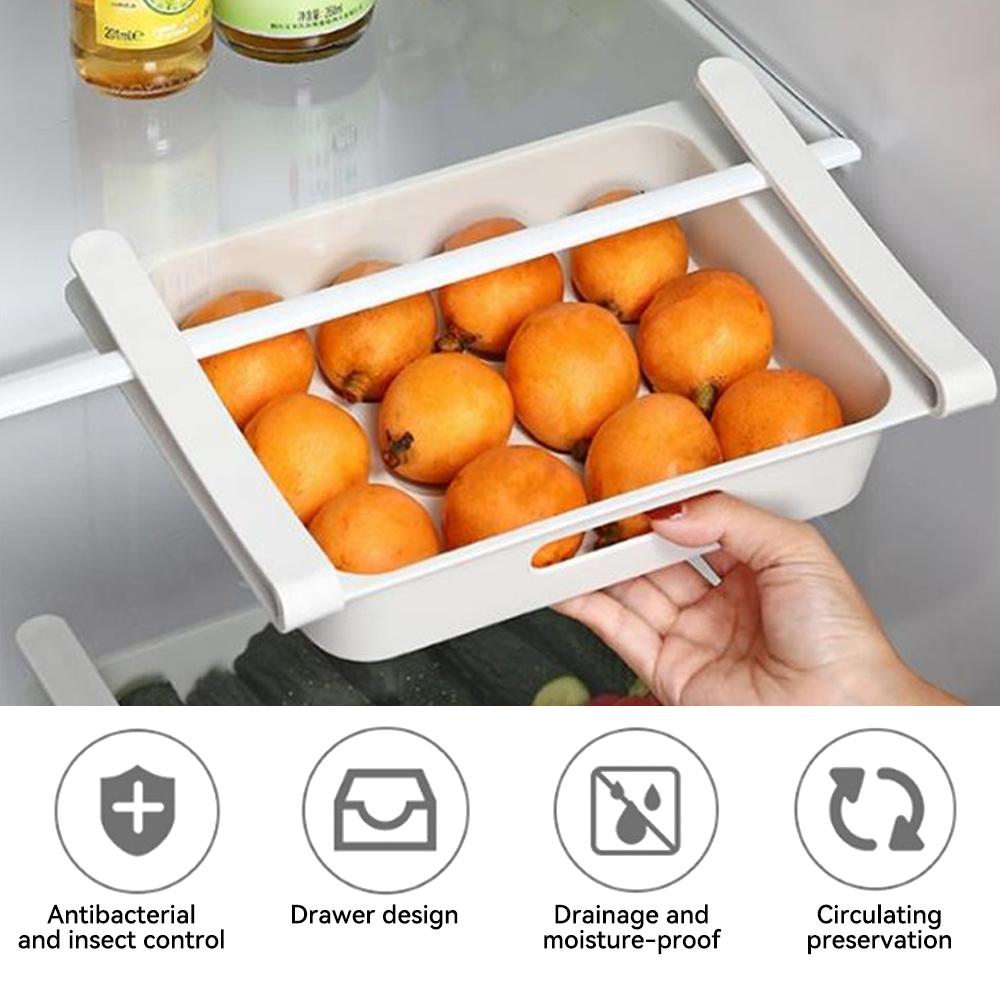 Refrigerator Egg Fruit Storage Box Hanging Kitchen Organizer Drawer Type Food Crisper Kitchen Accessories Fridge Organizer Shelf